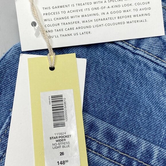 Wilfred Women’s Stardom Pocket Wide-Leg Jeans – Light Blue – Size 26 - Picture 4 of 10